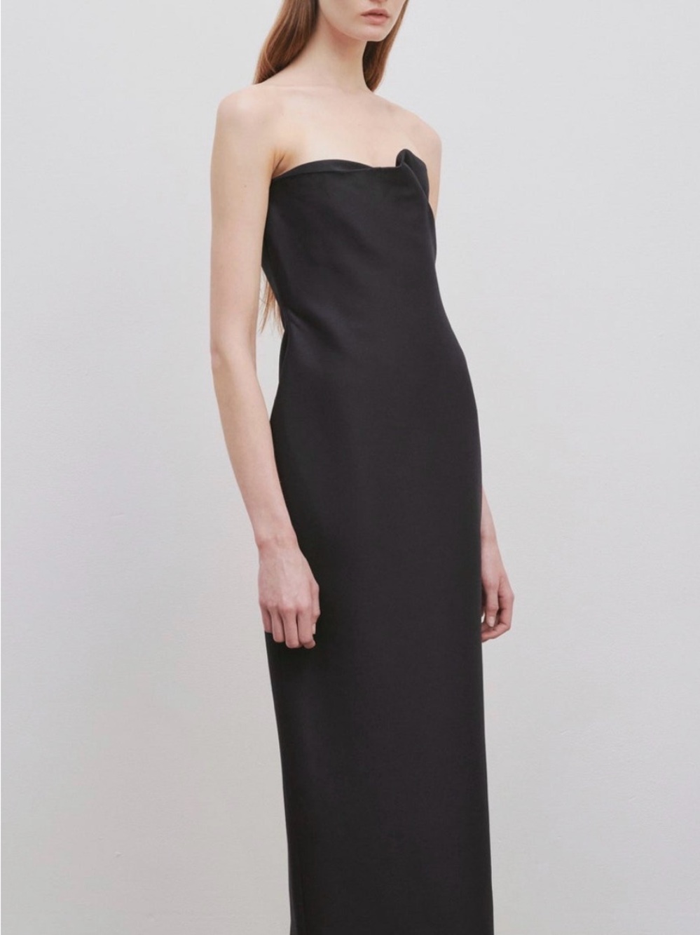 The ROW Bardon Dress Black Evening Gown